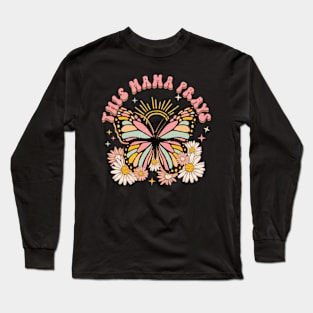 This Mama Prays Retro Butterfly for Mothers Day Long Sleeve T-Shirt